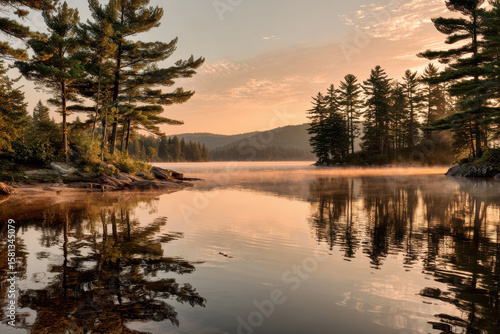 breathtaking summer sunrises and sunsets illuminate forest landscape creating tranquil atmosphere