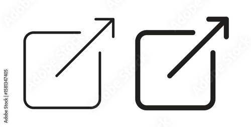 Share icon. Vector illustration, flat and stroke