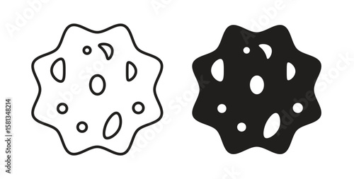 Microorganism icon. Vector illustration, flat and stroke