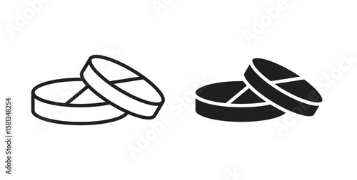 Medicine icon. Vector illustration, flat and stroke