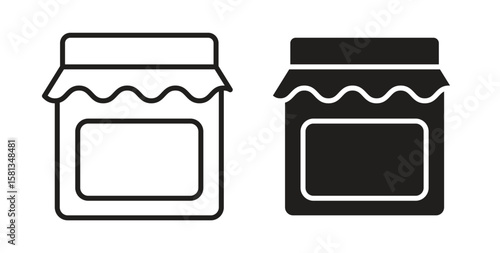 Jam icon. Vector illustration, flat and stroke