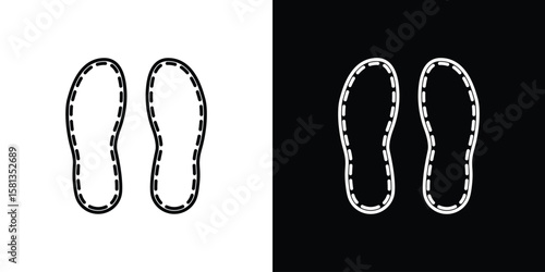 Quadro su tela Soles icon pack with black and white editable stroke lines for graphic design wo