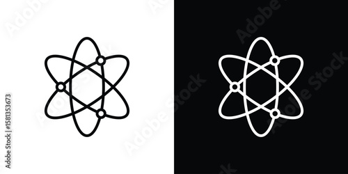 Canvastavla Physics icon pack with black and white editable stroke lines for graphic design