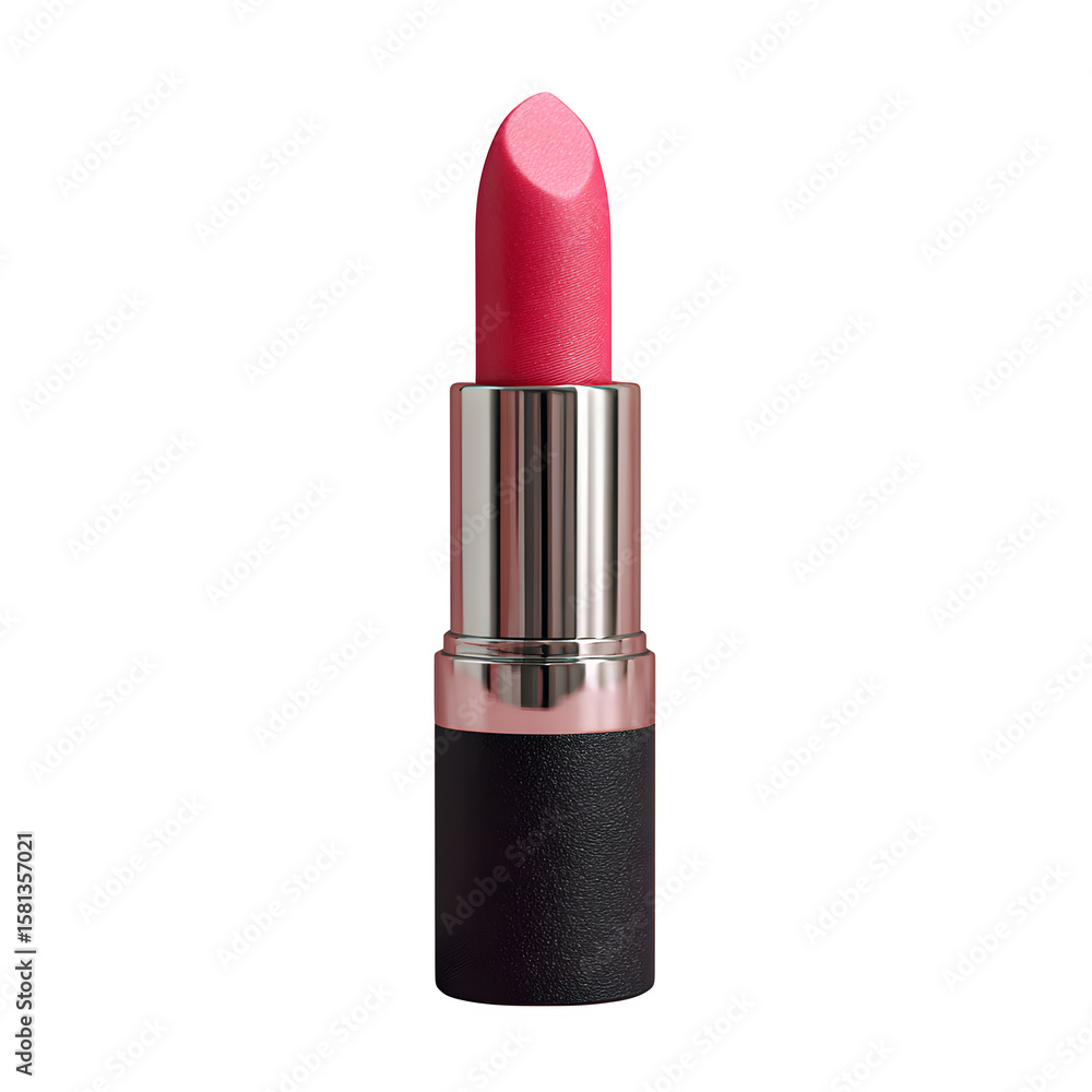 Obraz premium Pink Lipstick Mockup with Black Tube on Pink Background --s 250