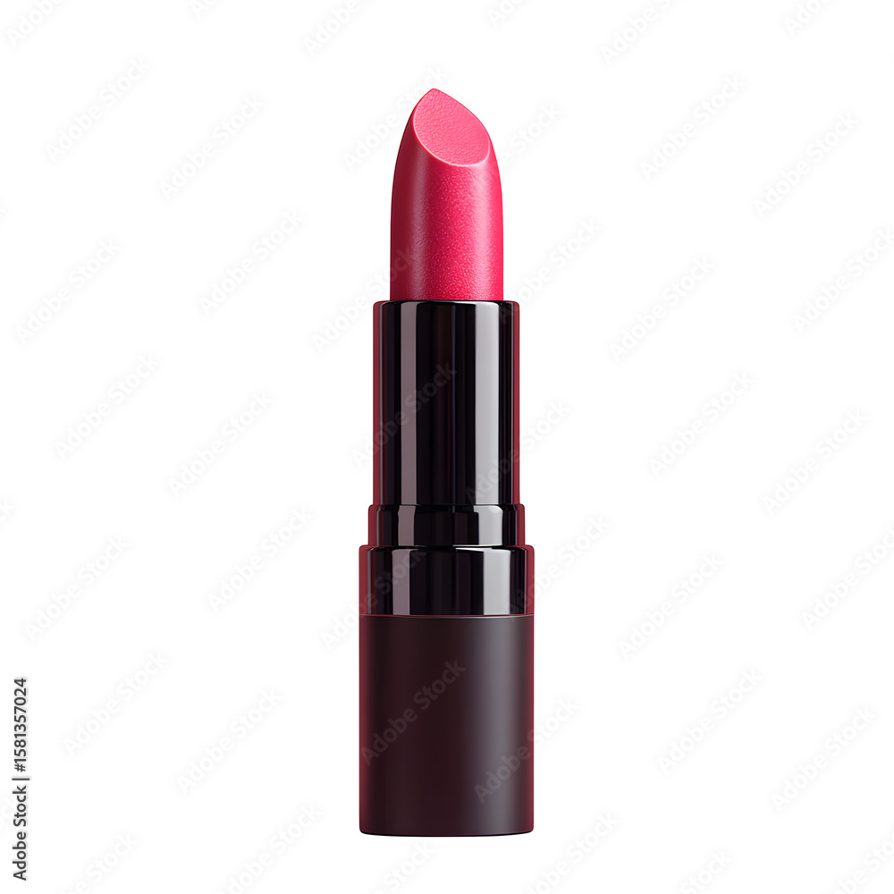 Obraz premium Pink Lipstick Mockup with Black Tube on Pink Background --s 250
