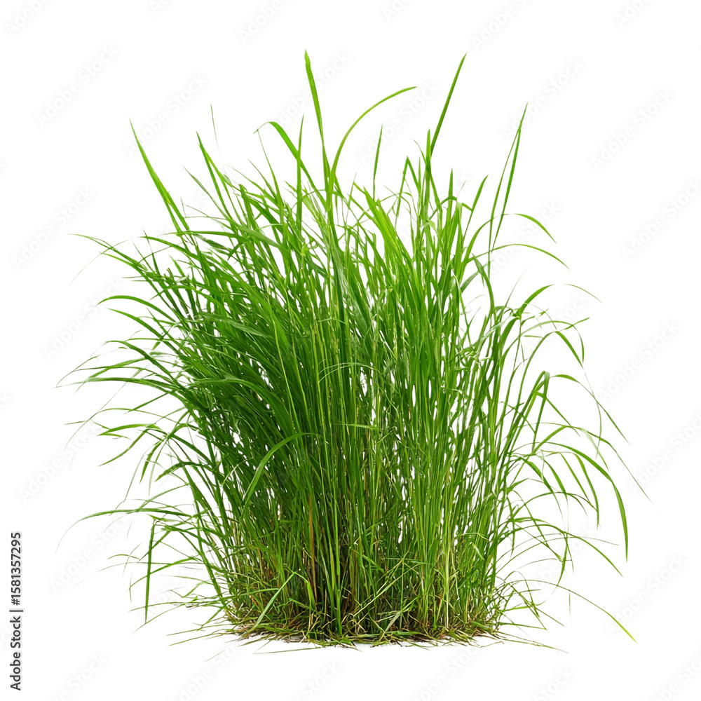 Obraz premium Green grass isolated on transparent background