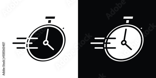 Time fast icon. vector graphics pack.