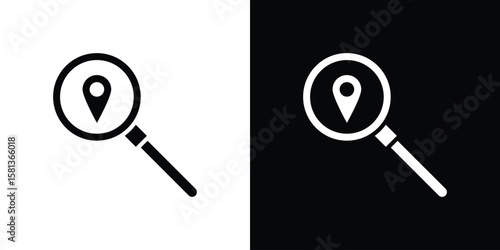 Tableau sur toile Search Location icon. vector graphics pack.