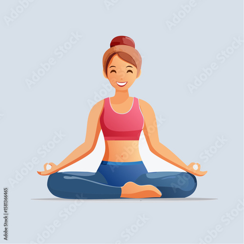 young woman practicing yoga