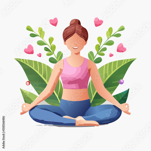 young woman doing yoga