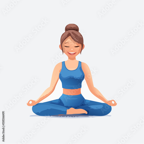 yoga girl vector