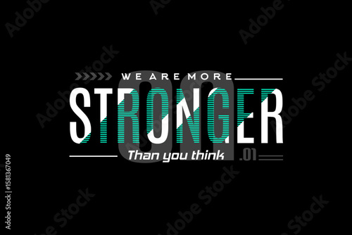 Bold Motivational Typography Design – Stronger Than You Think