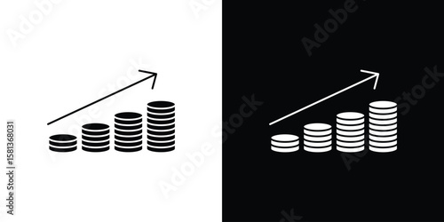 Earning icon. vector graphics pack.