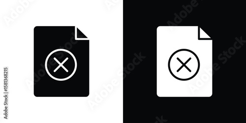 Delete Document icon. vector graphics pack.