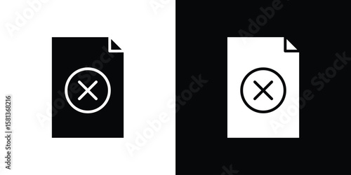 Delete Document icon. vector graphics pack.