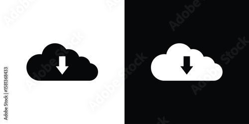 Cloud upload icon. vector graphics pack.