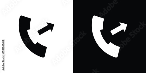 Call outgoing icon. vector graphics pack.