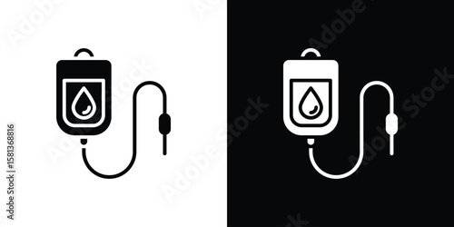 Blood transfusion icon. vector graphics pack.