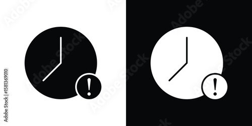 Alarm exclamation icon. vector graphics pack.