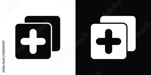 Obraz na plátně Add apps icon. vector graphics pack.