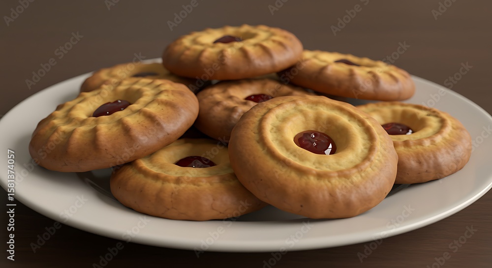 Delicious cookies on a plate. Delicious cookies on a plate.