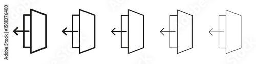 Exit icon. Thin line illustration. outline drawing, Editable stroke