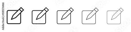 Edit icon. Thin line illustration. outline drawing, Editable stroke