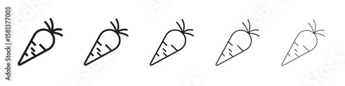 Carrot icon. Thin line illustration. outline drawing, Editable stroke