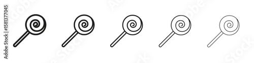 Candy icon. Thin line illustration. outline drawing, Editable stroke