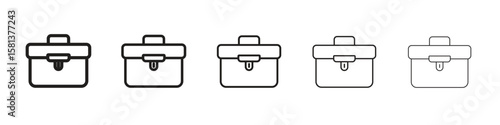 Briefcase icon. Thin line illustration. outline drawing, Editable stroke