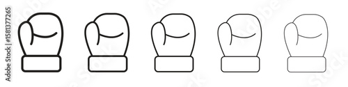 Boxing glove icon. Thin line illustration. outline drawing, Editable stroke