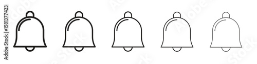 Bell icon. Thin line illustration. outline drawing, Editable stroke