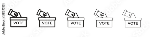 Ballot icon. Thin line illustration. outline drawing, Editable stroke