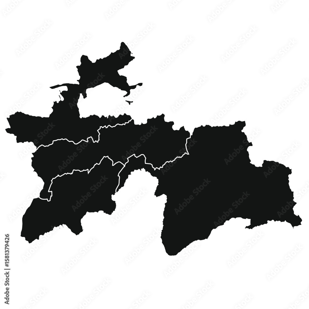 Obraz premium Tajikistan map