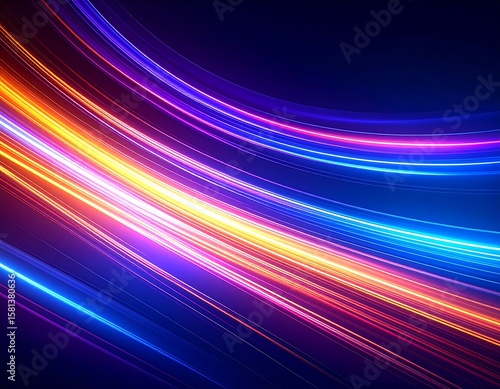 Abstract vibrant light trails