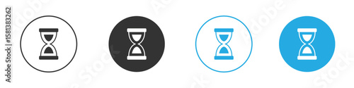 Hourglass end icon design Concept collection for UI UX