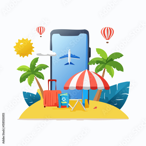 summer vacation icon