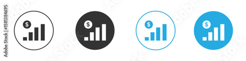Chat arrow grow icon design Concept collection for UI UX