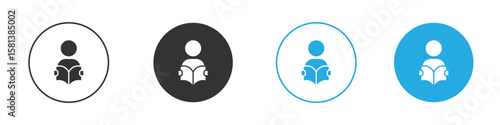 Book open reader icon design Concept collection for UI UX