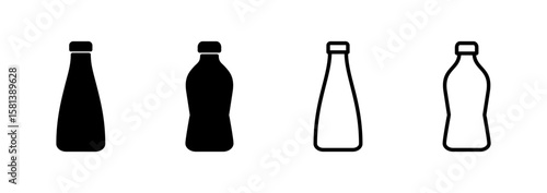 Bottle icon logo design. bottle sign and symbol