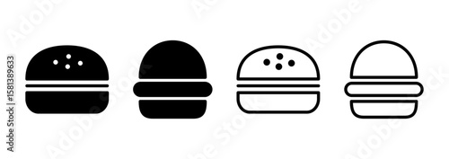 Burger icon logo design. burger sign and symbol. hamburger