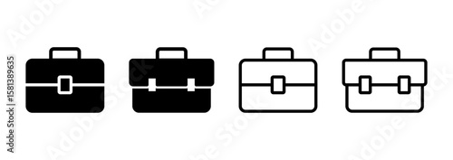 Briefcase icon logo design. suitcase sign and symbol. luggage symbol.