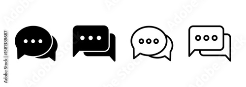 Chat icon logo design. speech bubble sign and symbol. comment icon. message