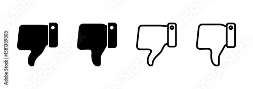 Dislike icon logo design. dislike sign and symbol. Hand with thumb down