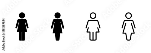 Female icon logo design. woman sign and symbol