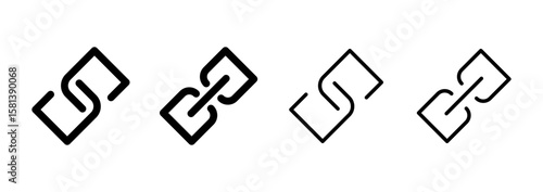 Link icon logo design. Hyperlink chain sign and symbol