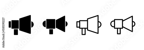 Megaphone icon logo design. Loudspeaker sign and symbol