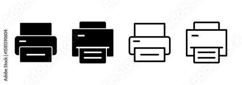 Print icon logo design. printer sign and symbol
