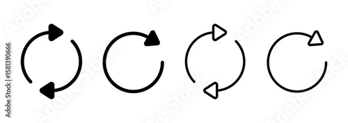 Refresh icon logo design. Reload sign and symbol. Update icon.