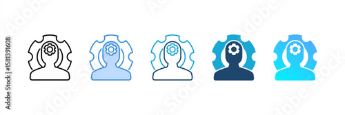 Skills icon set multiple style collection